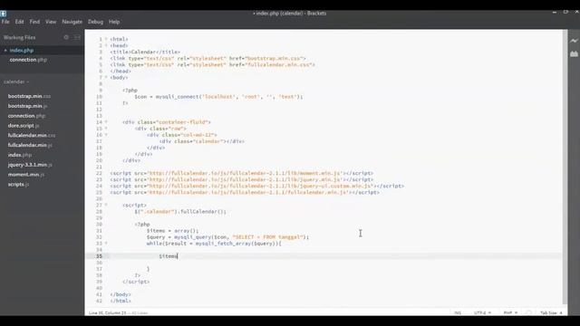 How to Create Events from Mysql in fullcalendar.js смотреть онлайн