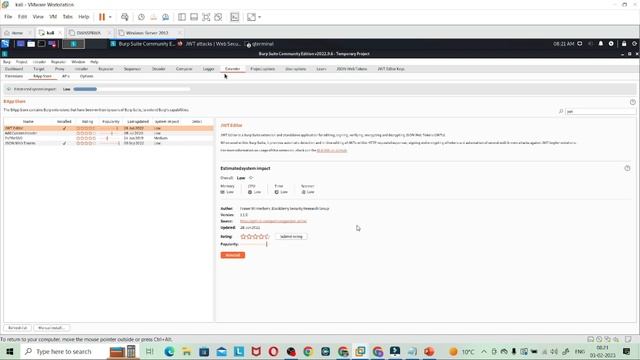 How to install JSON Web Tokens and JWT Editor Keys in Burp Suite || Cyber Security смотреть онлайн