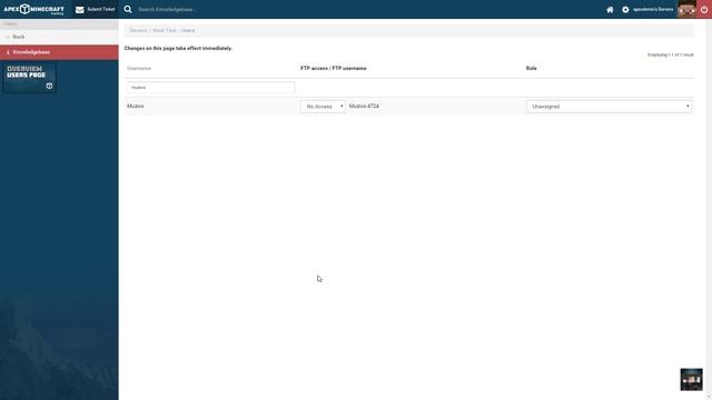 Users Page Overview at Apex Minecraft Hosting Control Panel смотреть онлайн
