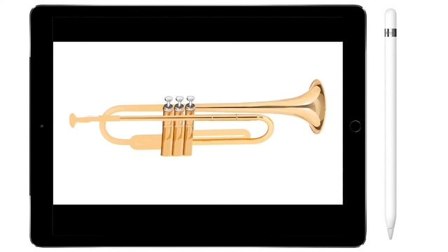 Procreate iPad Pro trumpet tutorial photorealistic speed drawing (deutsch) смотреть онлайн
