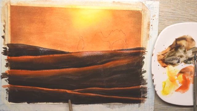 Пустыня Омана. Дюны. Песчаные барханы. смотреть онлайн