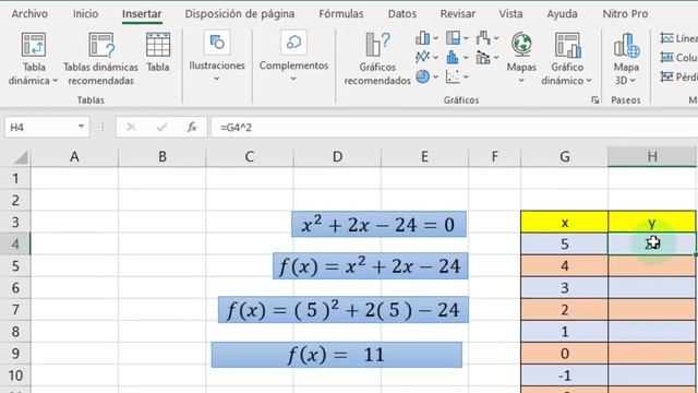 Ecuacion cuadratica con Excel | Tabulacion y Grafica смотреть онлайн