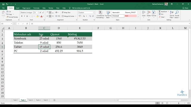 Excel Praktiki tapşırıqlar , Modul#8 - Cavab#2 | Excel practise | Excel pratiği | Практика в Excel смотреть онлайн