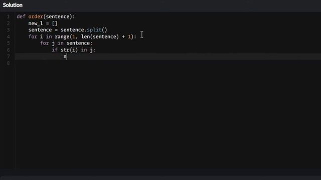 Python - Your Order Please | Codewars 6KYU смотреть онлайн