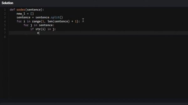 Python - Your Order Please | Codewars 6KYU