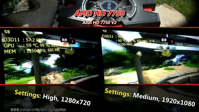 Far Cry 3 on Radeon HD 7750 1GB - 720p / 1080p Test смотреть онлайн