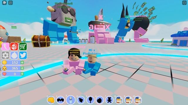 ПРОКАЧАЛИСЬ С ПОДПИЩИЦАЙ В СИМУЛЯТОР РЕБЁНКА|roblox Baby Simulator смотреть онлайн