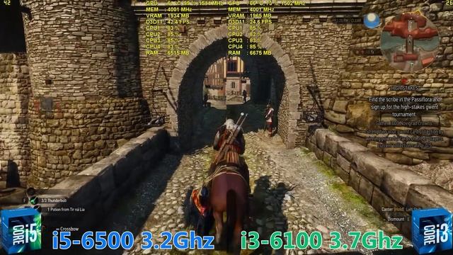 I5-6500 Vs I3-6100 | GTX 970 OC | 2560 X 1440 | In 6 Games