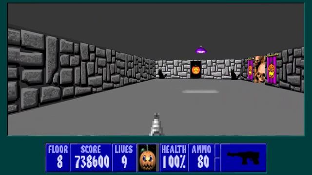 Hallowein 3D - [Wolfenstein 3D Mod] - E1M8 | 4K/60 смотреть онлайн