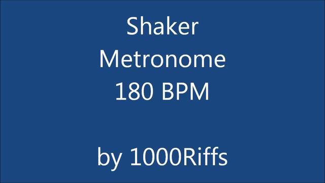 Shaker Metronome 180 BPM - Beats Per Minute смотреть онлайн