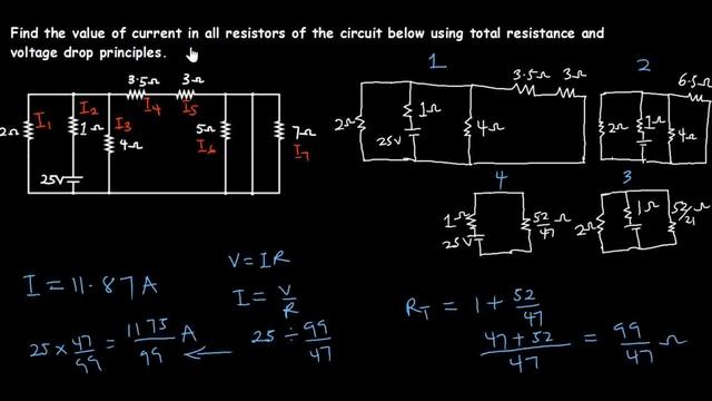 Calculating Effective Resistance And Current (Method 1) смотреть онлайн