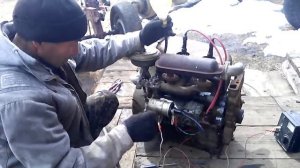 Запуск двигателя УД-2 с бесконтактной системой зажигания