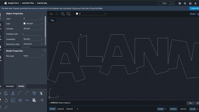 AutoCAD Web 008 - Stretch смотреть онлайн