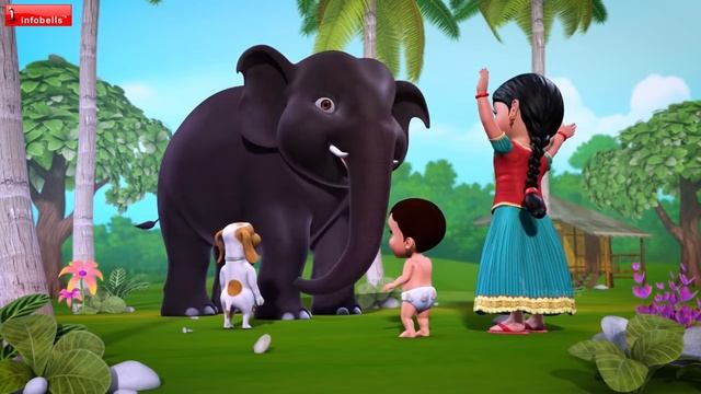 யானையாரே யானையாரே எப்படி இருக்கீங்க? - Elephant Rhyme | Tamil Rhymes for Children | Infobells смотреть онлайн