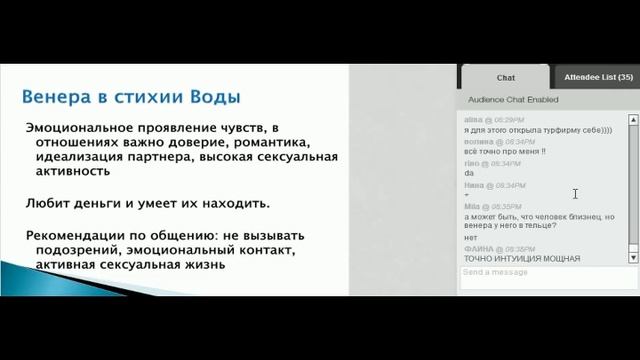 Венера в знаках Зодиака стихии Воды. Рак, Скорпион, Рыбы смотреть онлайн