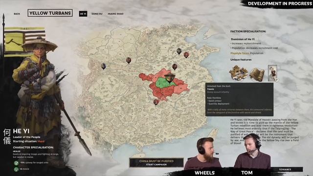 Восстание желтых повязок - Старт кампании за Хэ И в Total War Three Kingdoms (на русском) смотреть онлайн