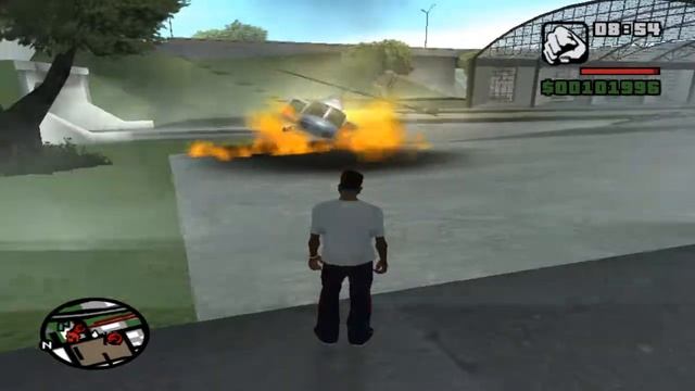 GTA San Andreas. Баги, Секреты, Пасхалки: Баг с Вертолётом После Миссии Последний Полёт Торено. смотреть онлайн
