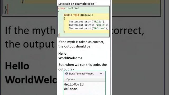 Print vs Println in Java смотреть онлайн