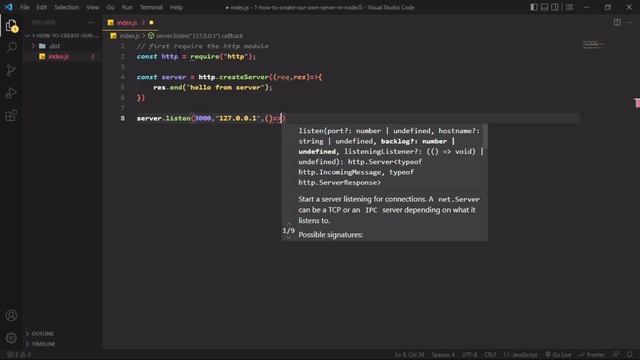 How to create our own server in NodeJS | NodeJS beginner tutorial part 1 смотреть онлайн