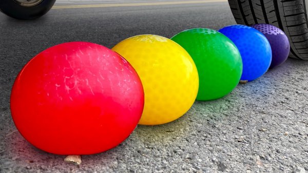 Машина Давит Предметы под Колесом АСМР МАШИНА