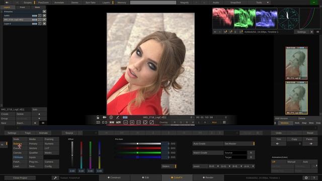 Работа с фото в Assimilate Scratch смотреть онлайн