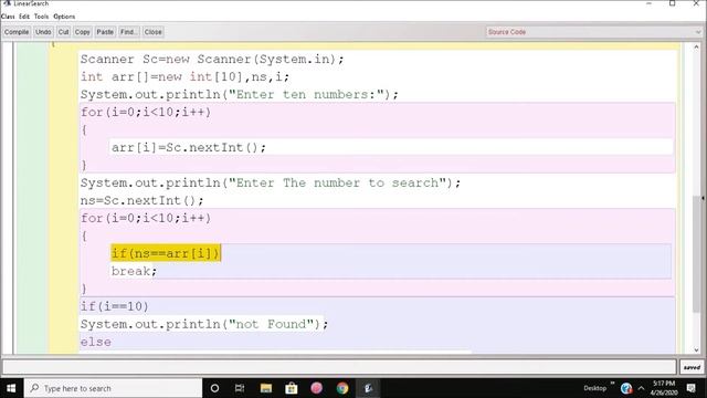 Linear Search in java || in Hindi смотреть онлайн