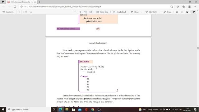 Chapter 9 (Part 1) | List, Tuples, Sets and Dictionary |Tamilnadu board 12th computer science смотреть онлайн