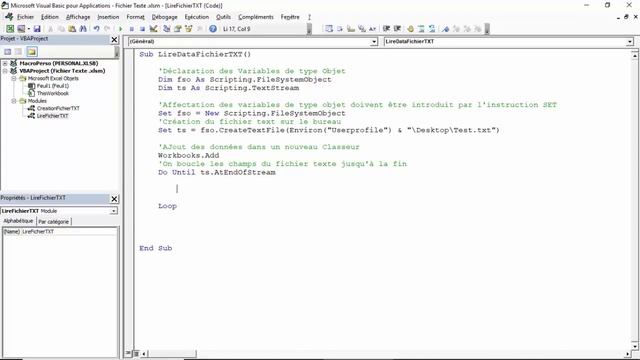 Excel VBA - Comment manipuler les fichiers Texte (Module 3) смотреть онлайн