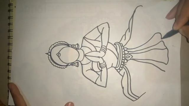 How to draw a Bharatanatyam dancer easily using black sketch pen only смотреть онлайн