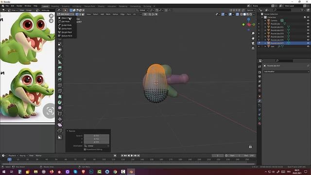 48 Blender 2.91.Tutorial Skulpting and Rigging. Крокодильчик (Part1) смотреть онлайн