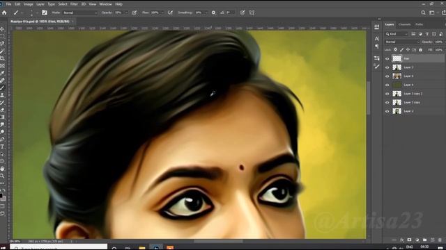 digital portrait painting illustrator | Nazriya nazim | Artisa 23 смотреть онлайн