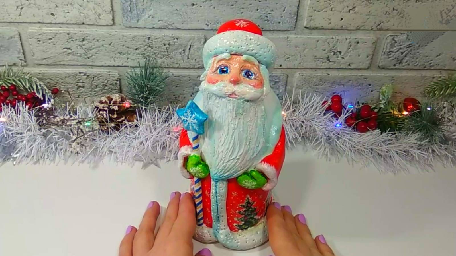 Дед Мороз. Новогодние поделки. DIY. смотреть онлайн