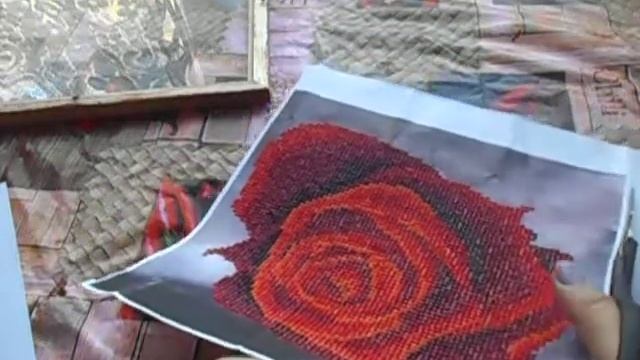 Делаем картину розу в рамочку смотреть онлайн