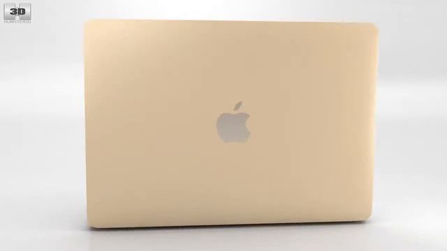Apple MacBook Gold 3D model by Humster3D.com смотреть онлайн