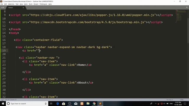 Bootstrap 4 Navbar Tutorial || Bootstrap 4 Tutorial In Hindi ? смотреть онлайн