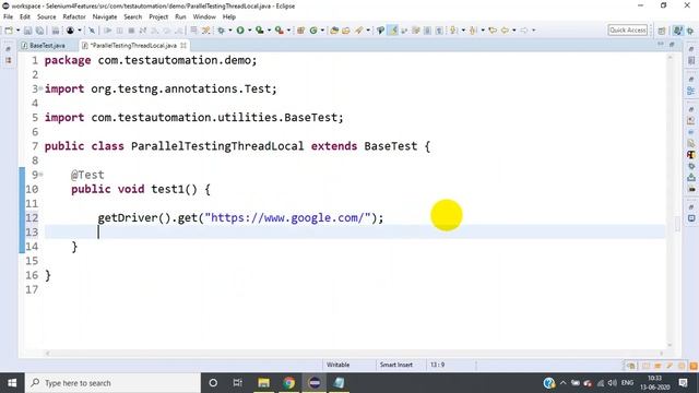 Parallel Testing in Selenium WebDriver using THREAD LOCAL and TestNG смотреть онлайн