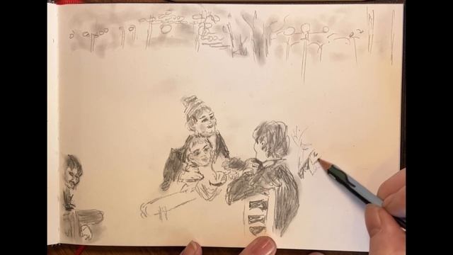 Pierre-Auguste Renoir – Bal du moulin de la Galette / QUICK SKETCH by PRINCESS SILKE VON ROTHSCHIEL смотреть онлайн