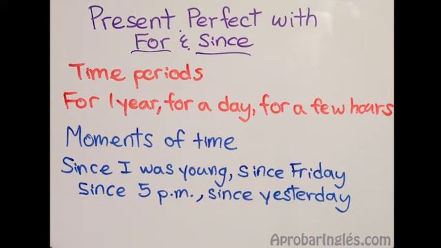 LEVEL 4 - VIDEO 6: Present Perfect with "for" and "since". смотреть онлайн