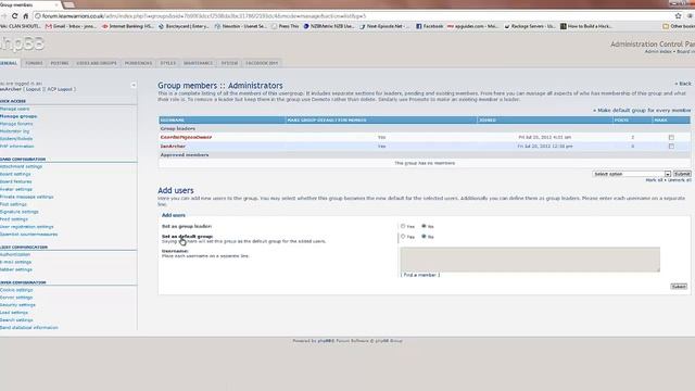 Forum add a user as an admin user - video 2 смотреть онлайн