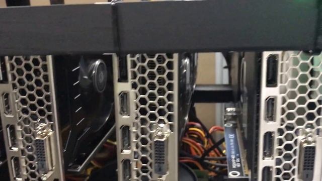 Ферма из 3 карт Palit Geforce GTX 1070 Dual Fan + 3 видеокарты Palit Geforce GTX 1070 GameRock смотреть онлайн