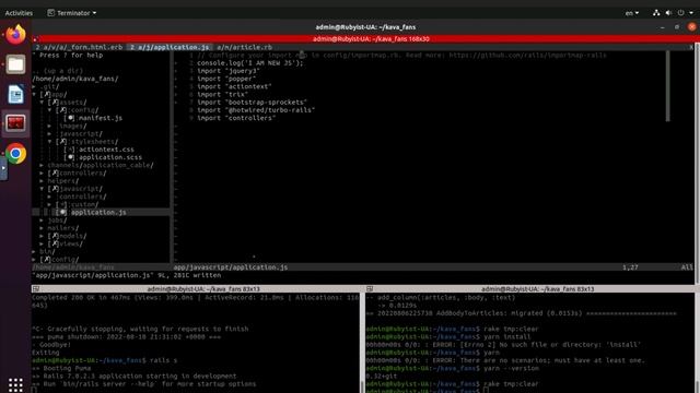09. Уроки Ruby on Rails (Налаштування текстового редактору Trix, конфігурація JavaScript, дебаагінг смотреть онлайн