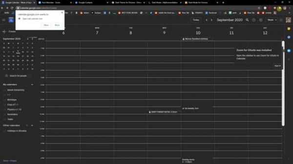 How To Add Dark Theme In Google Calendar