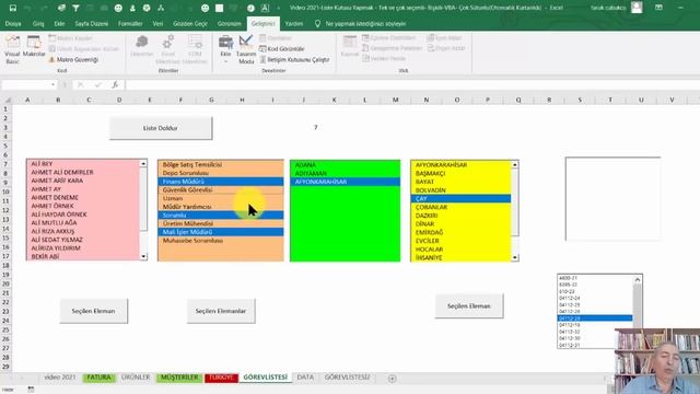 Excel Liste Kutusu Yapmak - Tek ve çok seçimli - İlişkili Activex, VBA Çok Sütunlu смотреть онлайн