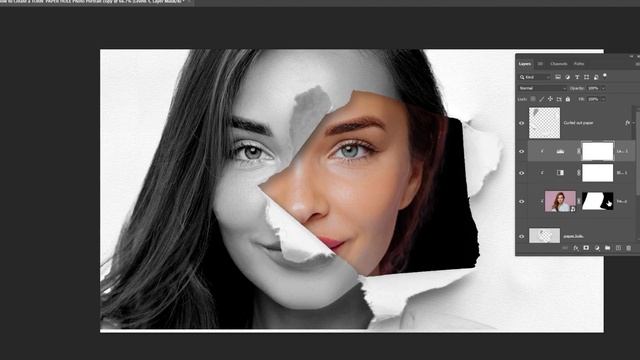 Torn Paper Effect in Photoshop ( 3 Minutes Tutorial ) смотреть онлайн