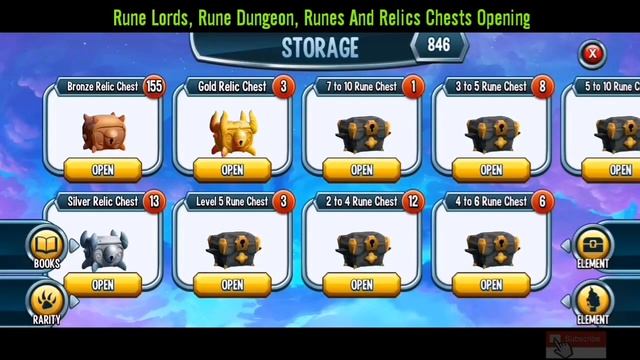 Monster Legends - Rune Lords, Rune Dungeon, Runes And Relics Chests Opening смотреть онлайн