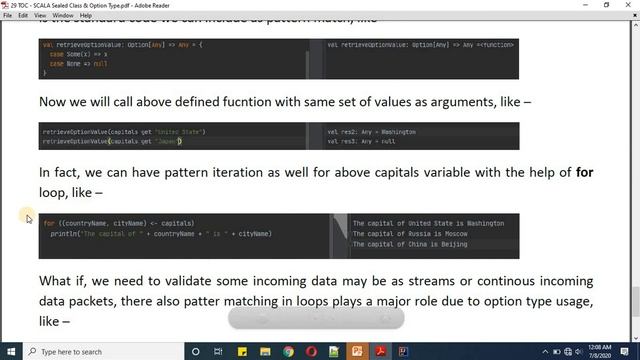 TOC - SCALA Express | 29 Scala Sealed Class & Option Type смотреть онлайн