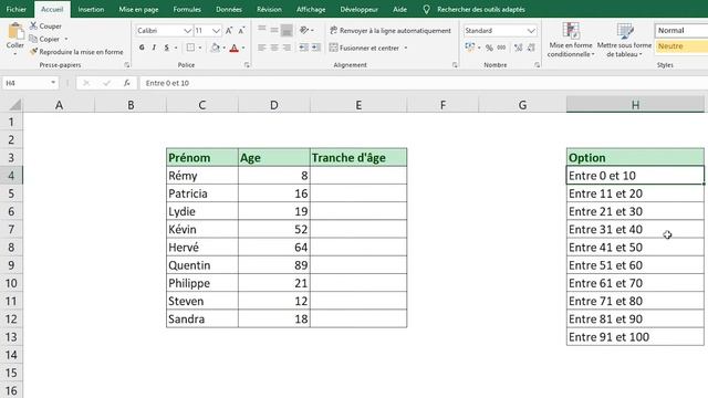 Comment créer des intervalles sur excel ? смотреть онлайн
