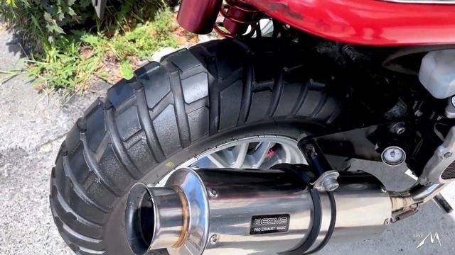 HONDA ZOOMER AF58 × BEAMS Slip-on Muffler／ズーマーにビームス製スリップオンマフラーを装備（3587） смотреть онлайн