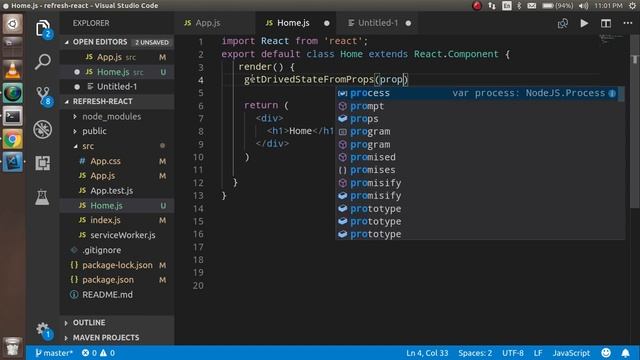Reactjs 16 tutorial #24 getDerivedStateFromProps life cycle example смотреть онлайн