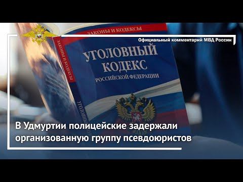 Ирина Волк: В Удмуртии полицейские задержали организованную группу псевдоюристов смотреть онлайн